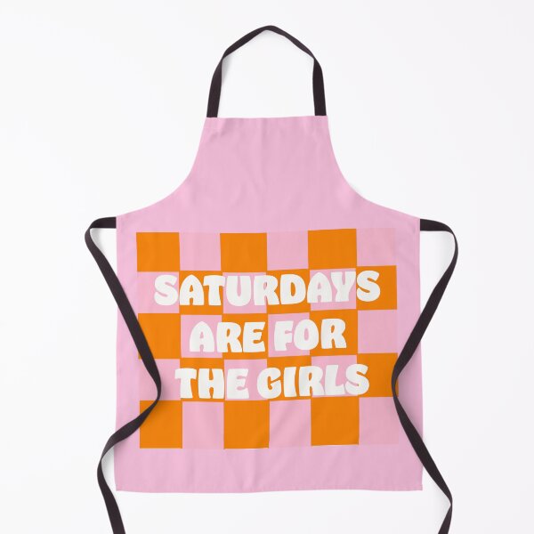Item preview, saturdays are for the girls checkered orange Danish Pastel, Preppy Art, preppy Blue, Preppy Dorm, Preppy Dorm Room, designed and sold by mariahmoniquedesign.