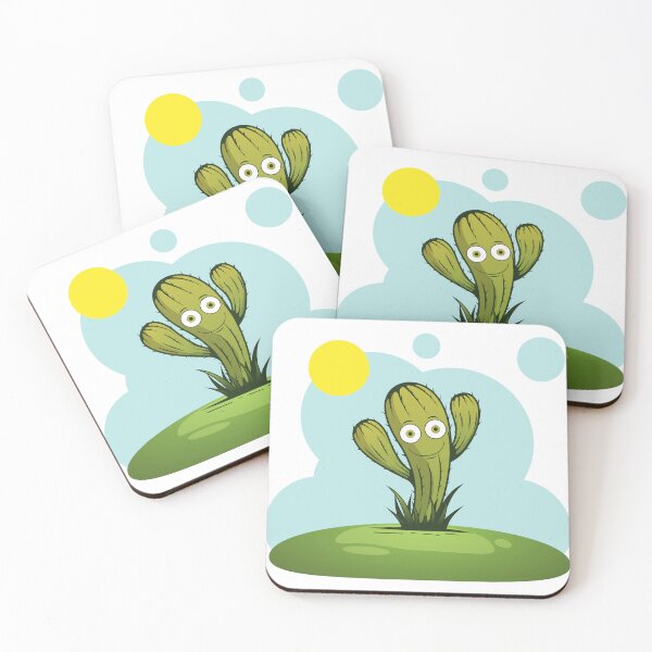 Item preview, Cactus man standing alone in desert with smile at day time designed and sold by Muditha88.