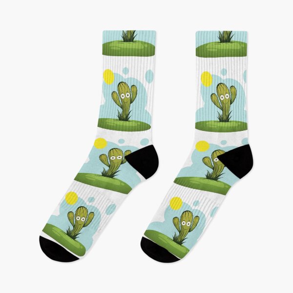 Item preview, Cactus man standing alone in desert with smile at day time designed and sold by Muditha88.