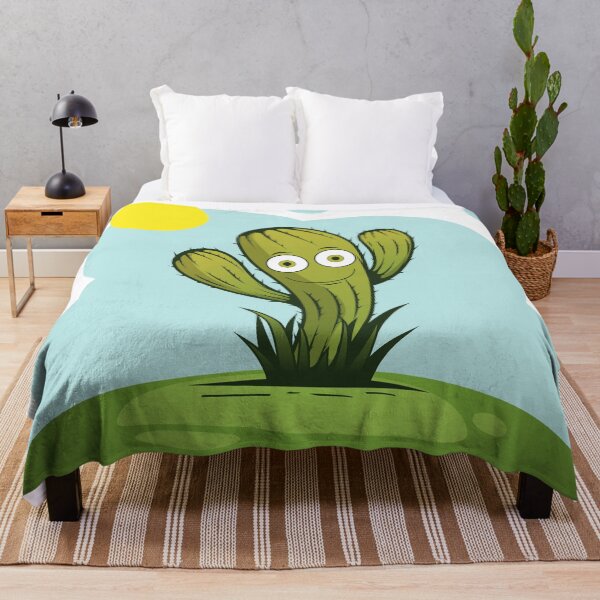 Item preview, Cactus man standing alone in desert with smile at day time designed and sold by Muditha88.