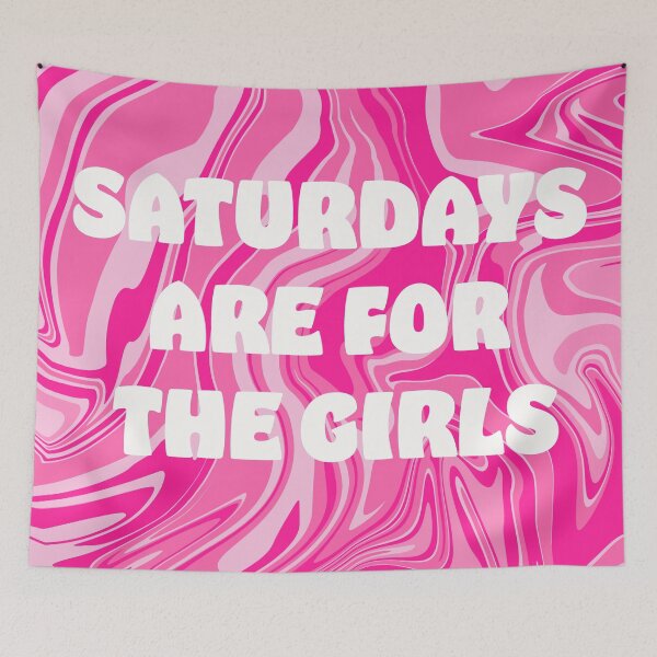 Item preview, saturdays are for the girls trippy Danish Pastel, Preppy Art, preppy Blue, Preppy Dorm, Preppy Dorm Room, designed and sold by mariahmoniquedesign.