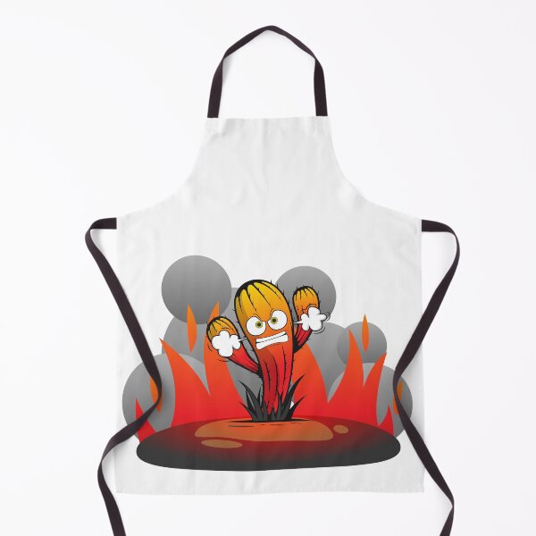 Item preview, very angry Cactus man standing alone in desert with flames designed and sold by Muditha88.