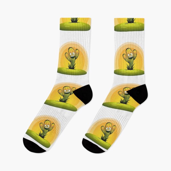 Item preview, crazy happy screaming Cactus man standing alone in desert  with sunrice golden hour designed and sold by Muditha88.