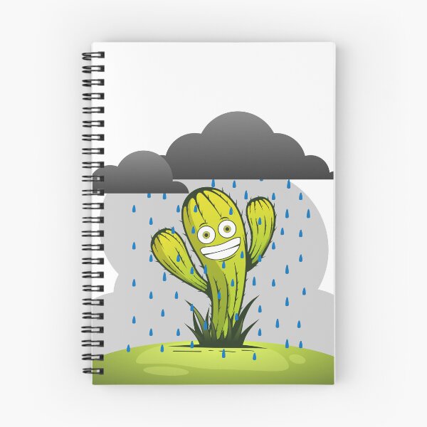 Item preview, happy smiling isolated dancing cactus on rain with dark clouds designed and sold by Muditha88.
