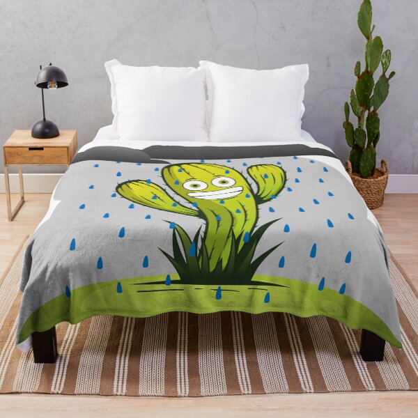 Item preview, happy smiling isolated dancing cactus on rain with dark clouds designed and sold by Muditha88.
