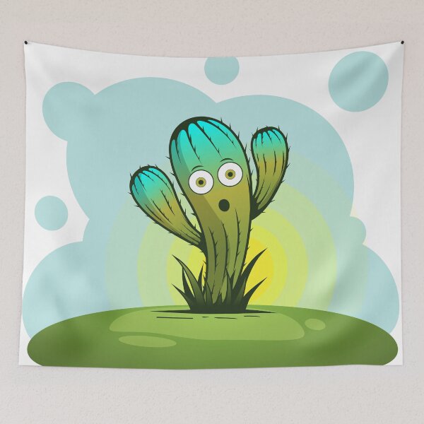 Item preview, amazed isolated dancing cactus on desert in the sunrise designed and sold by Muditha88.