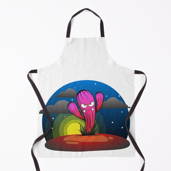 Item preview, cruel though angry isolated waving cactus on desert in the night with moon designed and sold by Muditha88.