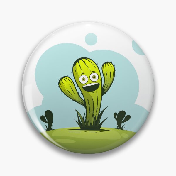 Item preview, happy smiling isolated dancing cactus on desert in the noon designed and sold by Muditha88.