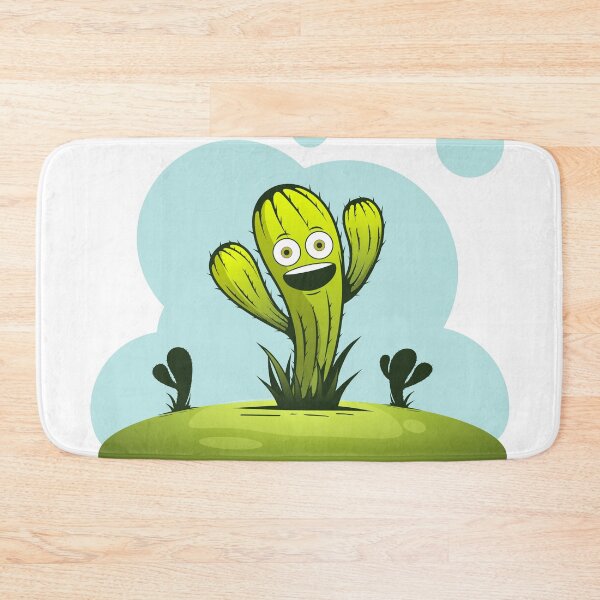 Item preview, happy smiling isolated dancing cactus on desert in the noon designed and sold by Muditha88.