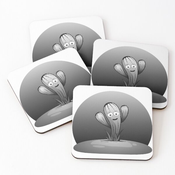 Item preview, upset isolated waving cactus on desert in the dark background designed and sold by Muditha88.
