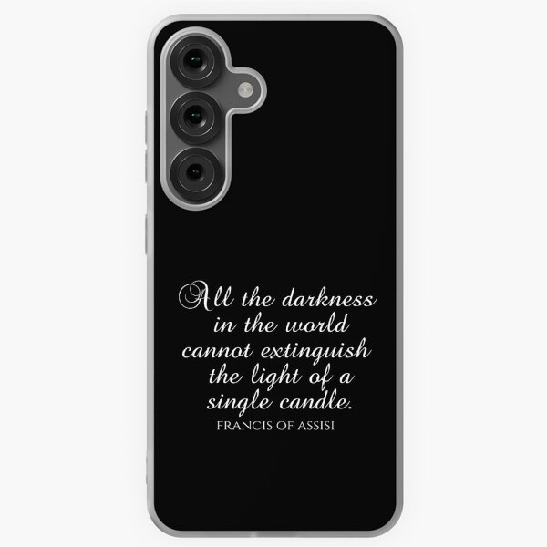 Item preview, St. Francis Of Assisi Quotes - All the Darkness In The World Cannot Extinguish The Light Of A Single Candle designed and sold by PhiloJourney.