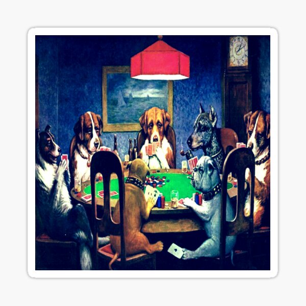 Item preview, Colorful Funny Dogs Playing Poker designed and sold by BlissHeaven.