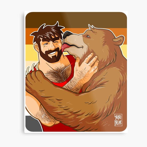 BEAR KISS - BEAR PRIDE Metal Print