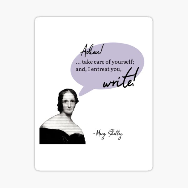 Mary Shelley Write Sticker