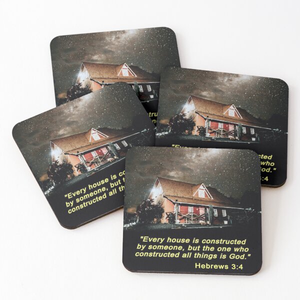Item preview, Milky Way over House - Bible Verses - Hebrews 3:4 designed and sold by DEL-Productions.