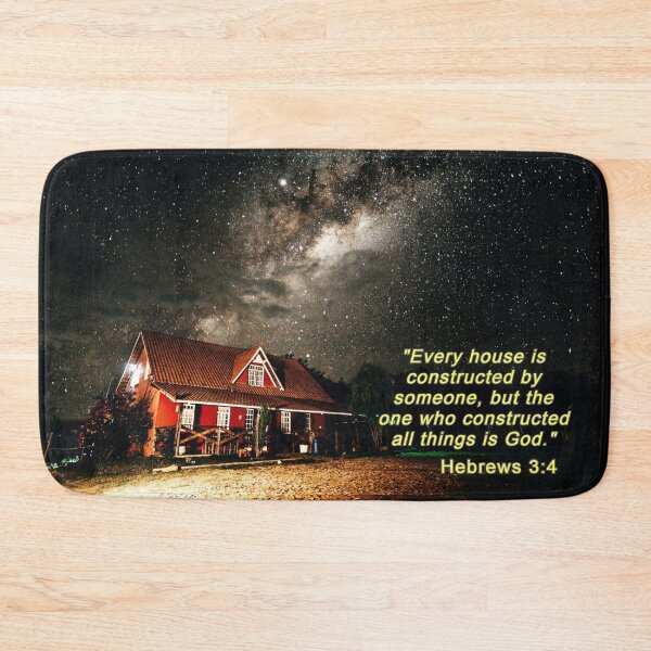 Item preview, Milky Way over House - Bible Verses - Hebrews 3:4 designed and sold by DEL-Productions.