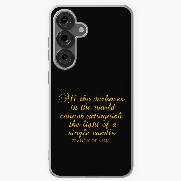 Item preview, St. Francis Of Assisi Quotes - All the Darkness In The World Cannot Extinguish The Light Of A Single Candle designed and sold by PhiloJourney.