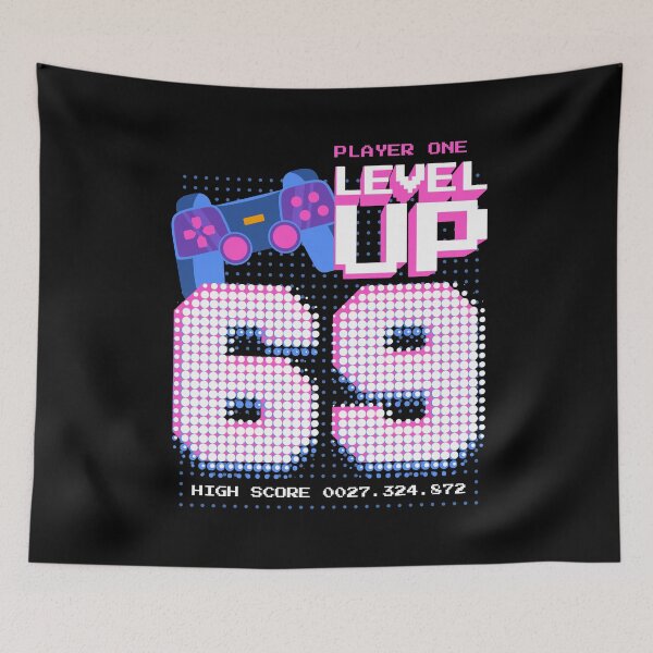 Item preview, Player One Level Up 69 designed and sold by patternprint1.