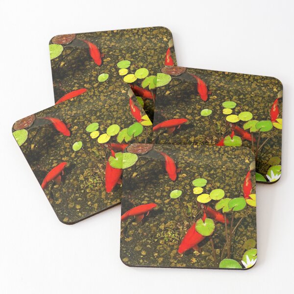 Item preview, Red Koi fish pond photo by Iritof designed and sold by iritof.
