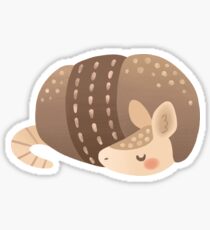 Sleepy Armadillo Sticker