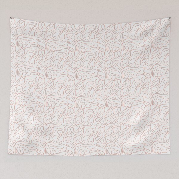 Item preview, Curving Lines Pattern Flamingo designed and sold by noiramcreates.