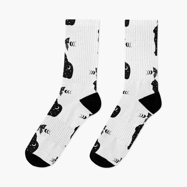 Item preview, Cute Black Lunar Cat with Butterfly Aesthetic Cat designed and sold by Amir  Kaddour.