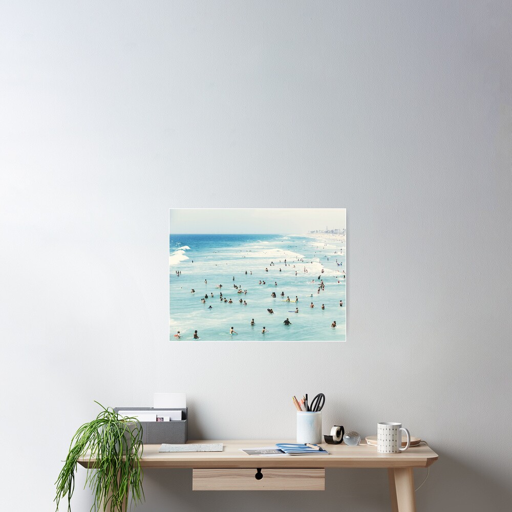 Coastal, Beach art, Blue Water, Sea, Ocean Poster