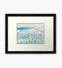 Coastal, Beach art, Blue Water, Sea, Ocean Framed Print