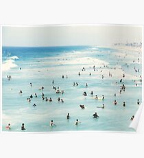 Coastal, Beach art, Blue Water, Sea, Ocean Poster