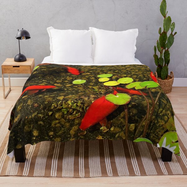 Item preview, Red Koi fish pond photo by Iritof designed and sold by iritof.