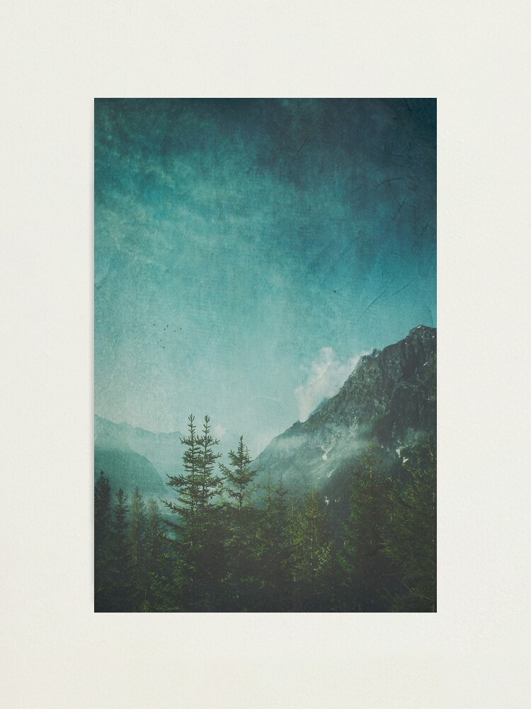 Misty Wilderness Alpine Valley In Morning Haze Photographic Print By Dyrkwyst Redbubble