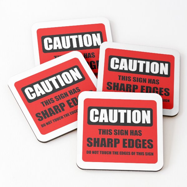 Item preview, Caution, this sign has sharp edges ... designed and sold by fourretout.
