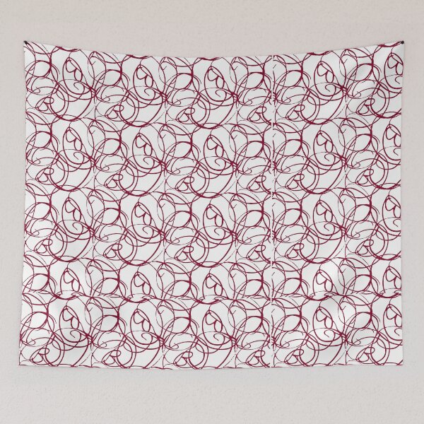 Item preview, Overlapping Swirl Pattern Dark Red designed and sold by noiramcreates.