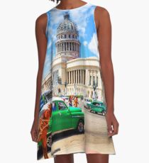 Capitol Building Havana Cuba A-Line Dress