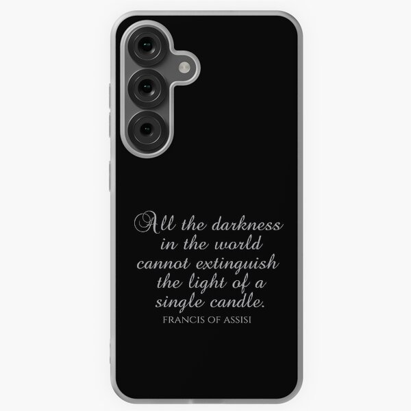 Item preview, St. Francis Of Assisi Quotes - All the Darkness In The World Cannot Extinguish The Light Of A Single Candle designed and sold by PhiloJourney.