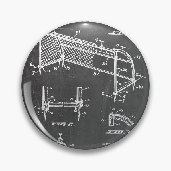 Item preview, Soccer Patent - Soccer Goal Art - Black Chalkboard designed and sold by patentpress.