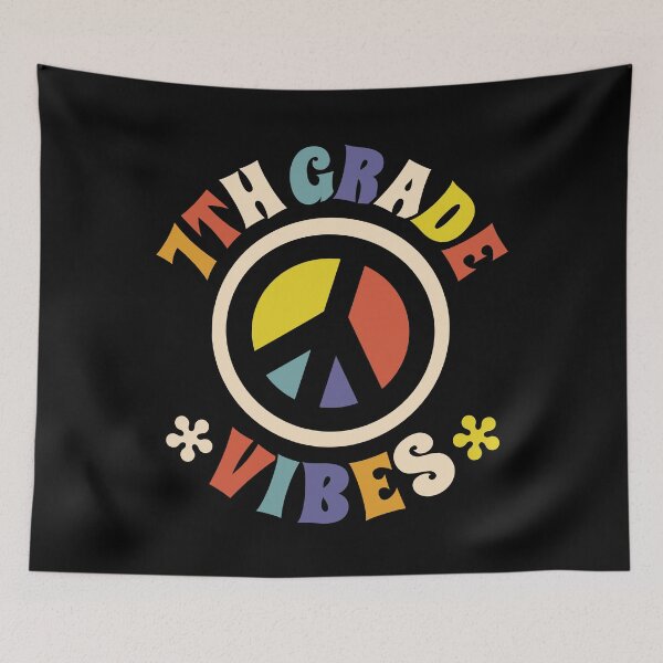 Item preview, Seventh Grade Vibes 7th Grade Peace Sign Back To School designed and sold by pixeljamz.
