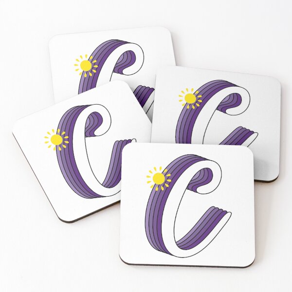 Artikelvorschau, Buchstabe C Lila entworfen und verkauft von UniqueDesignHub.