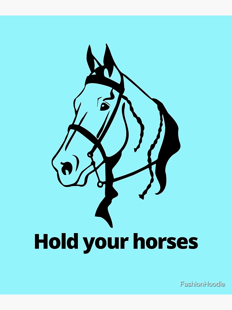 hold-your-horses-poster-for-sale-by-fashionhoodie-redbubble