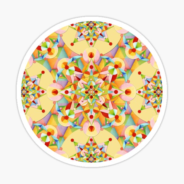 Pastel Rainbow Mandala Sticker