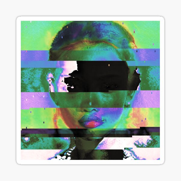 Glitched Portrait Sticker