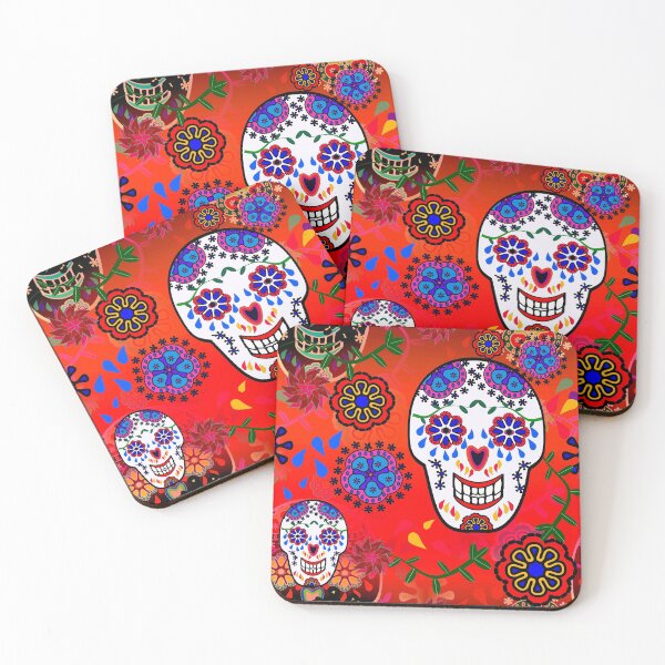 Item preview, Sugar Skulls in Red (Calavera) designed and sold by RoxanneG.