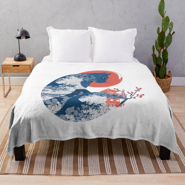 Item preview, Famous Great Wave Kanagawa Ukiyo-e Neko Kaiju Whimsical Theme designed and sold by Ngan-Jasmine.