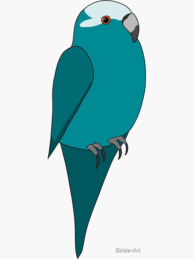 "Blue kakariki" Sticker for Sale by BirbieArt Redbubble