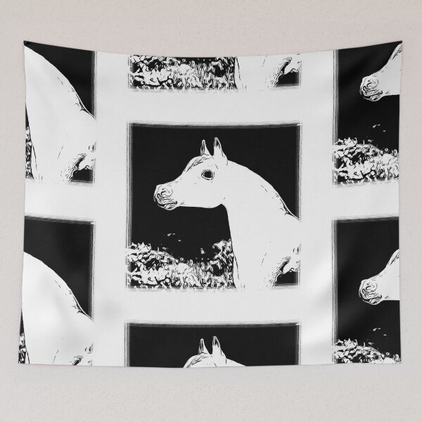 Item preview, Black and White Arabian Horse designed and sold by Mimi Foley.