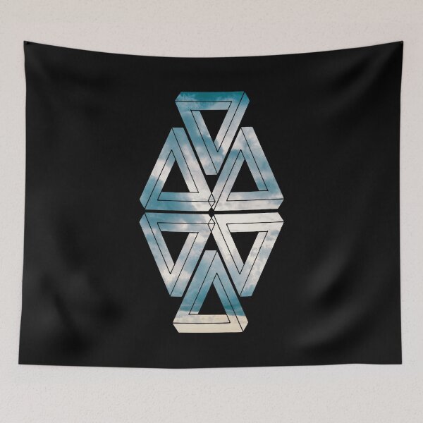 Item preview, Cloudy Mirror Triple Triangle Me Impressed designed and sold by createVisions.