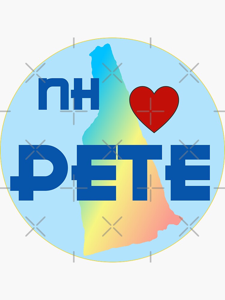 "States love Pete Rainbow New Hampshire" Sticker for Sale by bokushin