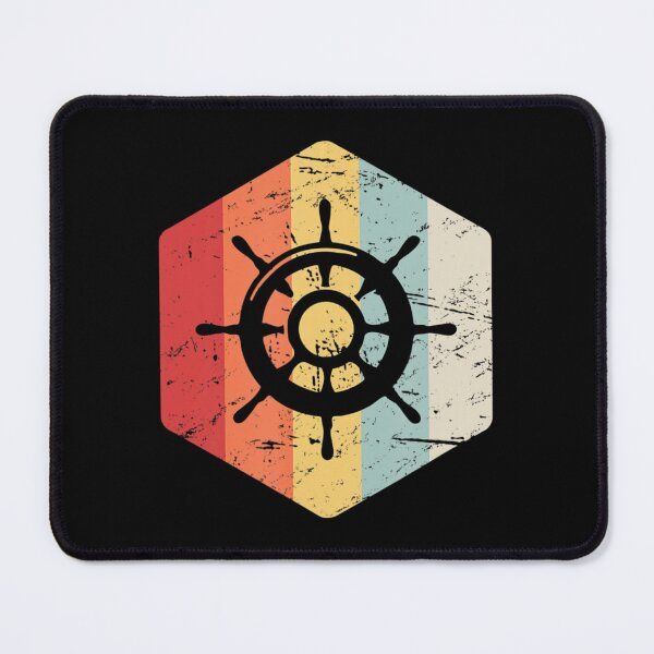 Item preview, Retro Vintage Ship's Wheel & Sailing Boat Captain designed and sold by ngferewr.