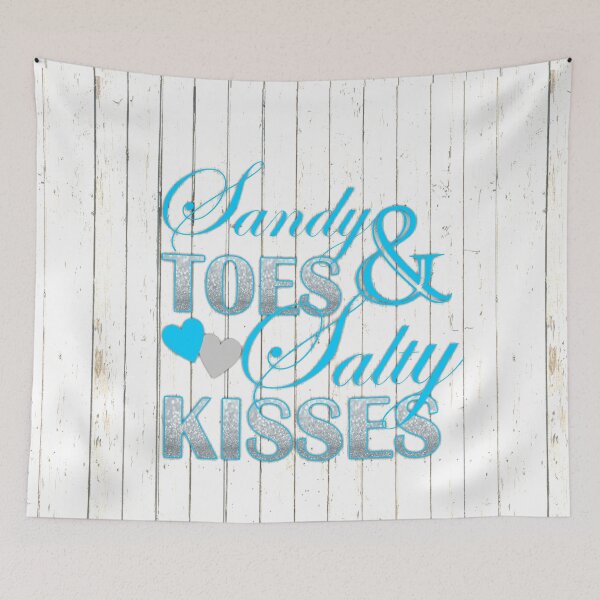Item preview, Shabby Chic barn wood Sandy Toes and Salty Kisses designed and sold by LEILA ART SPACE.