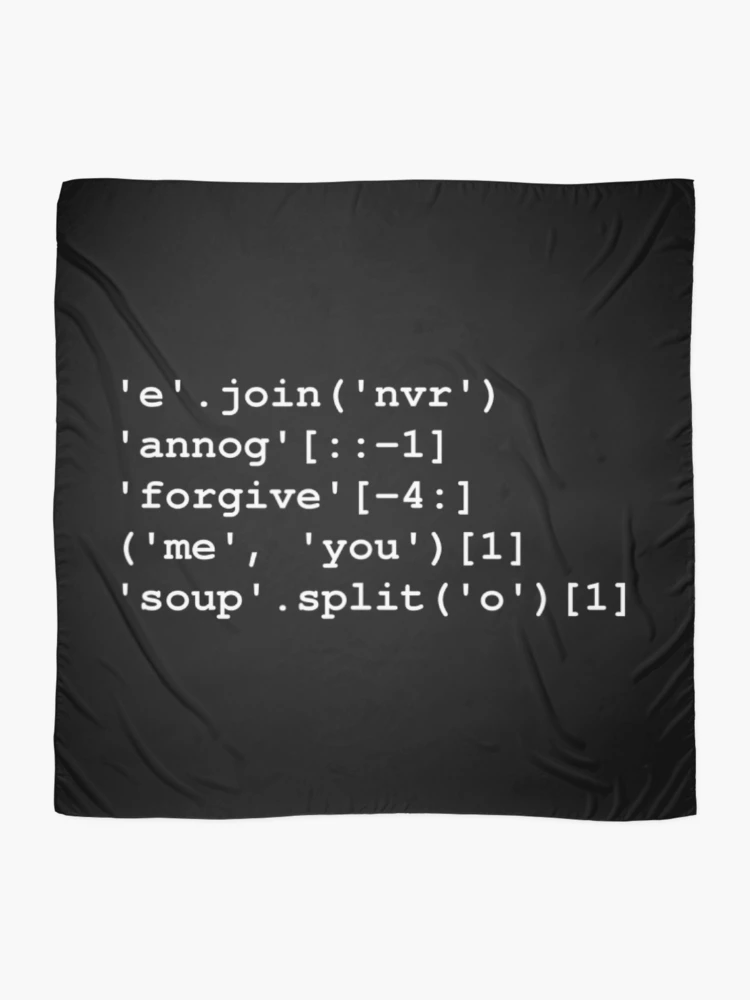 Thumbnail 2 of 3, Scarf, Rick Roll In Python Coding designed and sold by ngferewr.